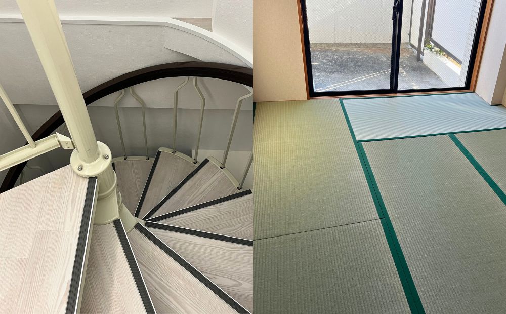 リフォーム後の階段と和室